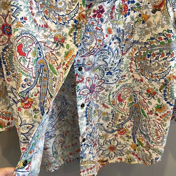 Alfred Dunner top, floral print. Plus size. Size 18 buttons down summer top - Picture 2 of 5